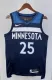 NBA Men 2023 Minnesota Timberwolves Blue #25 ROSE Jersey High Quality Name and Number Print