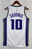 NBA Men 2023 Sacramento Kings White #10 SABONIS Jersey High Quality Name and Number Print
