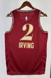 NBA Season 2024 Men Cleveland Cavaliers City Edition Red #2 IRVING Jersey High Quality Name and Number Print