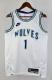 NBA Men 2024 Minnesota Timberwolves Retro White #1 ANDERSON Jersey High Quality Name and Number Print