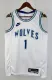 NBA Men 2024 Minnesota Timberwolves Retro White #1 ANDERSON Jersey High Quality Name and Number Print