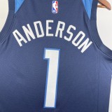 NBA Men 2023 Minnesota Timberwolves Blue #1 ANDERSON Jersey High Quality Name and Number Print