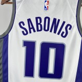 NBA Men 2023 Sacramento Kings White #10 SABONIS Jersey High Quality Name and Number Print