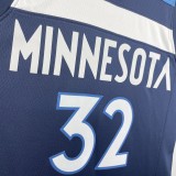 NBA Men 2023 Minnesota Timberwolves Blue #32 TOWNS Jersey High Quality Name and Number Print