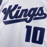 NBA Men 2024 Sacramento Kings White #10 SABONIS Jersey High Quality Name and Number Print