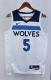 NBA Men 2023 Minnesota Timberwolves White #5 EDWARDS Jersey High Quality Name and Number Print