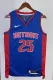 NBA Season 2023 Detroit Pistons Blue #25 ROSE Jersey High Quality Name and Number Print