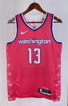 NBA Men Season 2023 Washington Wizards Pink #13 POOLE Jersey High Quality Name and Number Print