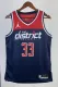NBA Men 2023 Washington Wizards with Jordan Logo Dark Blue #33 KUZMA Jersey High Quality Name and Number Print