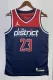 NBA Men 2023 Washington Wizards with Jordan Logo Dark Blue #23 JORDAN Jersey High Quality Name and Number Print