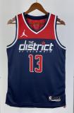 NBA Men 2023 Washington Wizards with Jordan Logo Dark Blue #13 POOLE Jersey High Quality Name and Number Print