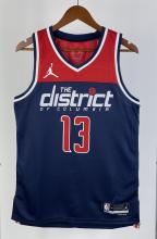 NBA Men 2023 Washington Wizards with Jordan Logo Dark Blue #13 POOLE Jersey High Quality Name and Number Print