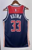 NBA Men 2023 Washington Wizards with Jordan Logo Dark Blue #33 KUZMA Jersey High Quality Name and Number Print