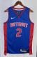 NBA Season 2023 Detroit Pistons Blue #2 CUNNINGHAM Jersey High Quality Name and Number Print