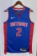 NBA Season 2023 Detroit Pistons Blue #2 CUNNINGHAM Jersey High Quality Name and Number Print