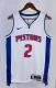NBA Season 2023 Detroit Pistons White #2 CUNNINGHAM Jersey High Quality Name and Number Print