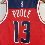 NBA Men 2023 Washington Wizards Red #13 POOLE Jersey High Quality Name and Number Print