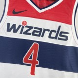 NBA Men 2023 Washington Wizards White #4 WESTBROOK Jersey High Quality Name and Number Print