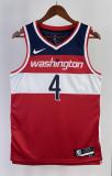 NBA Men 2023 Washington Wizards Red #4 WESTBROOK Jersey High Quality Name and Number Print