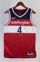 NBA Men 2023 Washington Wizards Red #4 WESTBROOK Jersey High Quality Name and Number Print