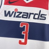 NBA Men 2023 Washington Wizards White #3 BEAL Jersey High Quality Name and Number Print