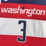 NBA Men 2023 Washington Wizards Red #3 BEAL Jersey High Quality Name and Number Print