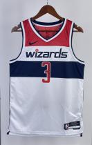 NBA Men 2023 Washington Wizards White #3 BEAL Jersey High Quality Name and Number Print