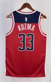 NBA Men 2023 Washington Wizards Red #33 KUZMA Jersey High Quality Name and Number Print