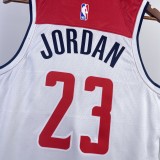 NBA Men 2023 Washington Wizards White #23 JORDAN Jersey High Quality Name and Number Print