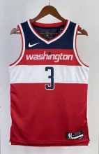 NBA Men 2023 Washington Wizards Red #3 BEAL Jersey High Quality Name and Number Print