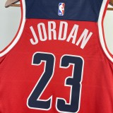 NBA Men 2023 Washington Wizards Red #23 JORDAN Jersey High Quality Name and Number Print