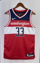 NBA Men 2023 Washington Wizards Red #33 KUZMA Jersey High Quality Name and Number Print