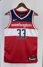 NBA Men 2023 Washington Wizards Red #33 KUZMA Jersey High Quality Name and Number Print