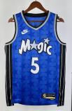 NBA Season 2024 Orlando Magic Retro Blue #5 BANCHERO Jersey High Quality Name and Number Print