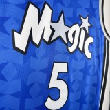 NBA Season 2024 Orlando Magic Retro Blue #5 BANCHERO Jersey High Quality Name and Number Print