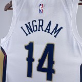 NBA Men 2022/23 New Orleans Pelicans White #14 INGRAM Jersey High Quality Name and Number Print