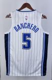 NBA Season 2023 Orlando Magic White #5 BANCHERO Jersey High Quality Name and Number Print