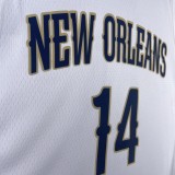 NBA Men 2022/23 New Orleans Pelicans White #14 INGRAM Jersey High Quality Name and Number Print