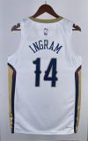 NBA Men 2022/23 New Orleans Pelicans White #14 INGRAM Jersey High Quality Name and Number Print