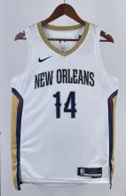 NBA Men 2022/23 New Orleans Pelicans White #14 INGRAM Jersey High Quality Name and Number Print