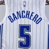 NBA Season 2023 Orlando Magic White #5 BANCHERO Jersey High Quality Name and Number Print