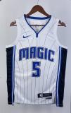 NBA Season 2023 Orlando Magic White #5 BANCHERO Jersey High Quality Name and Number Print