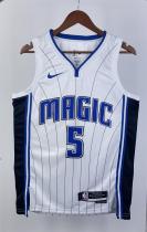 NBA Season 2023 Orlando Magic White #5 BANCHERO Jersey High Quality Name and Number Print