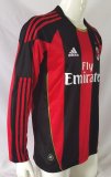 10/11 AC Milan Home Retro Jersey Long Sleeve