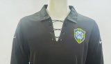 2004 Brazil Goalkeeper Black Retro Jersey Long Sleeve