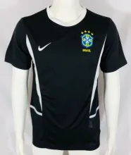 2002 Brazil Goalkeeper Black Retro Jersey