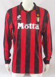 93/94 AC Milan Home Retro Jersey Long Sleeve