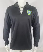2004 Brazil Goalkeeper Black Retro Jersey Long Sleeve