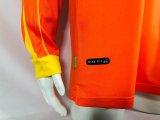 1998 Brazil Orange Goalkeeper Retro Jersey Long Sleeve
