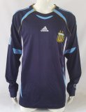 2006 Argentina Away Retro Jersey Long Sleeve Fans Version